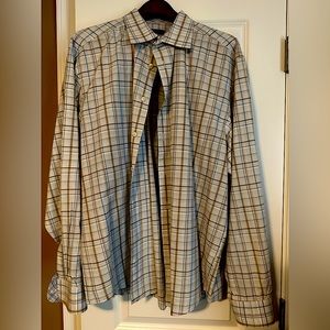 Egara Cream Plaid Button Down
